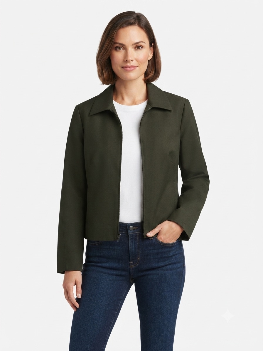 Pendleton Forest Green Zip-Up Blazer